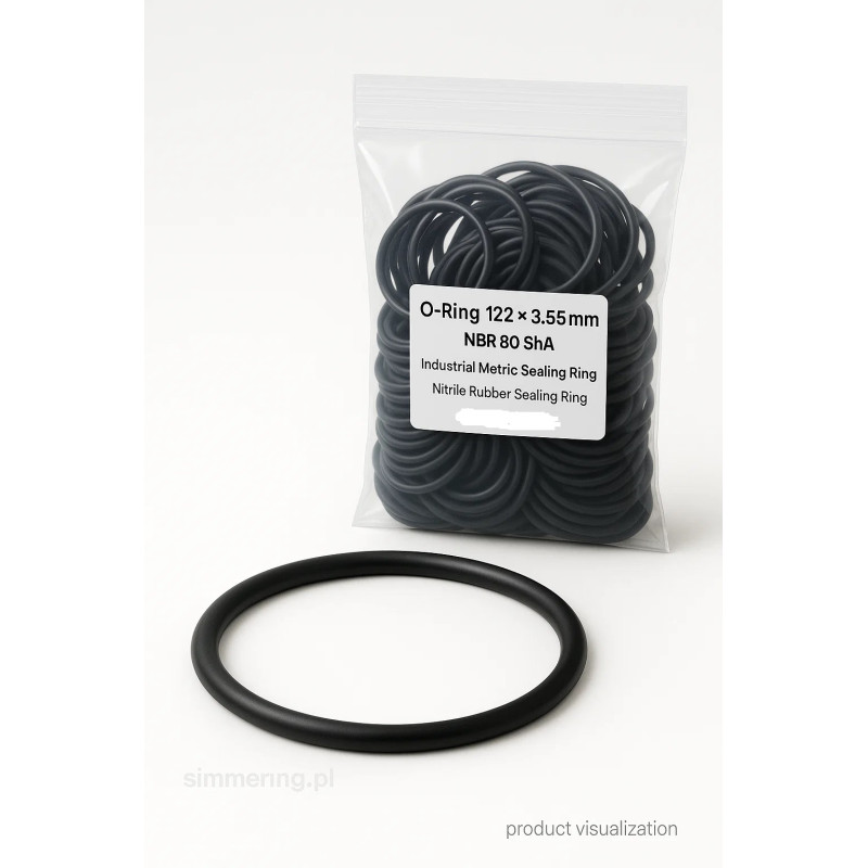 O-Ring 122 × 3,55 mm NBR 80 ShA – Industrial Metric Seal