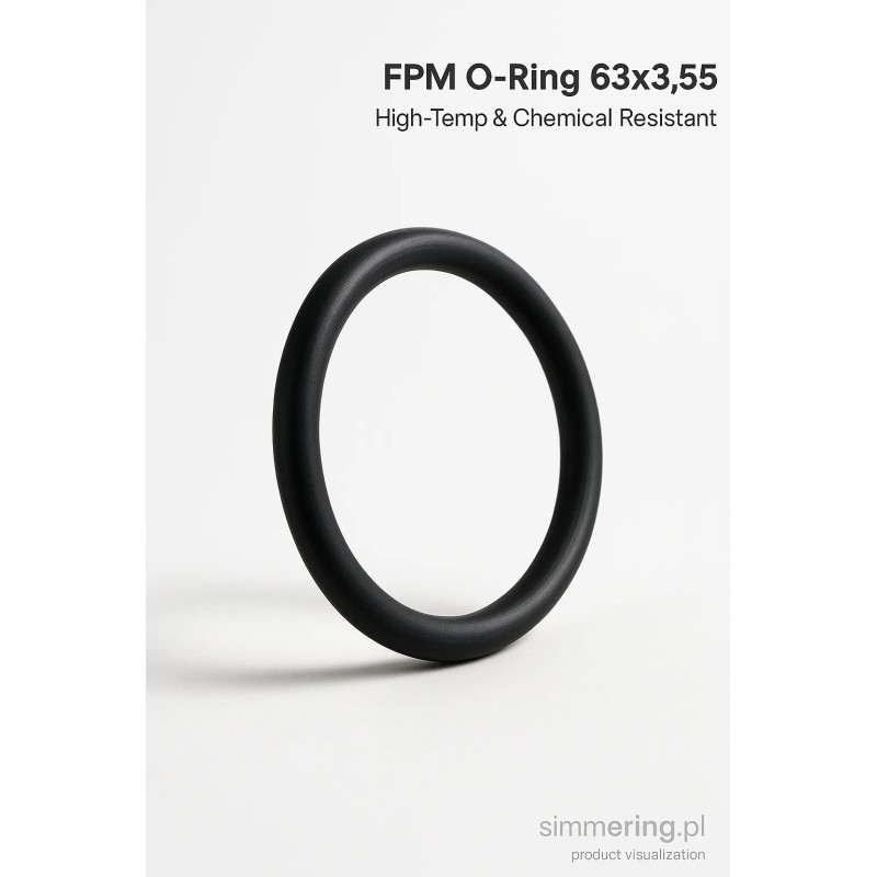 Oring FPM 63x3,55 - Wysokotemperaturowy i Chemoodporny