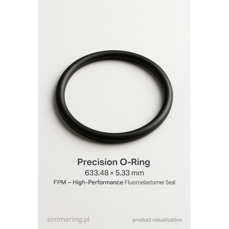 Oring FPM 633,48x5,33 – uszczelka gumowa z fluorokauczuku o wysokiej odporności