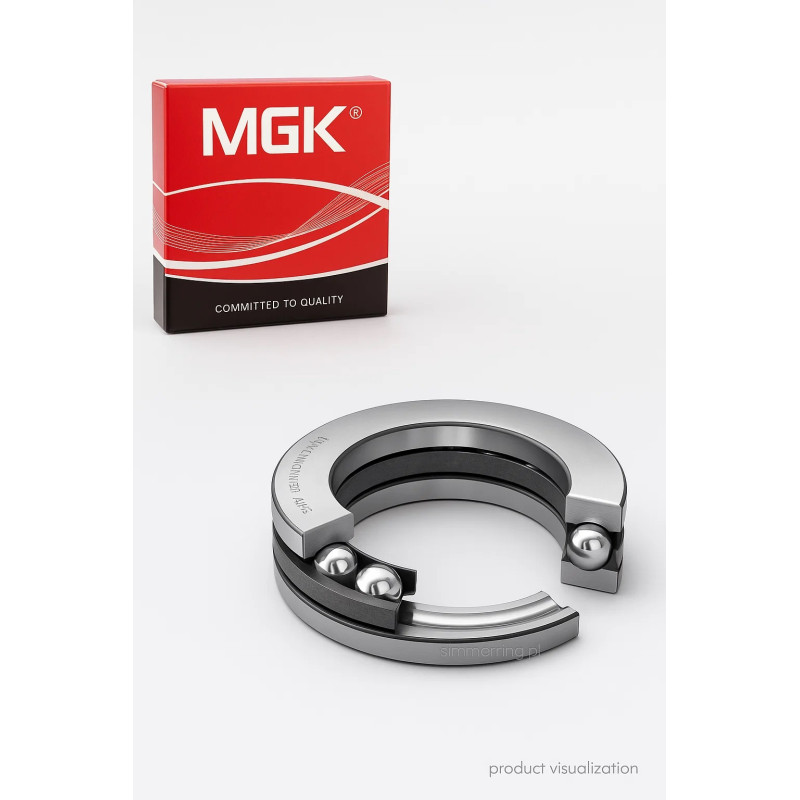 51102 MGK 15×28×9 Łożysko Kulkowe Oporowe