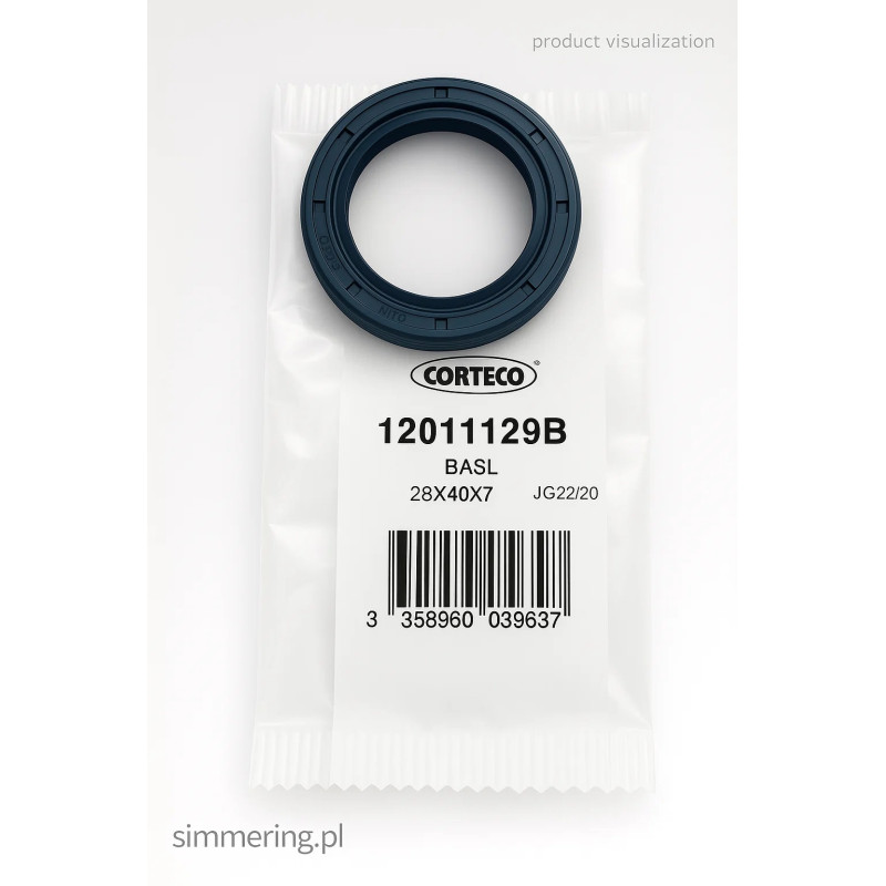 Uszczelniacz CORTECO® 12011129 NBR BASLX7 28x40x7 Simmerring®