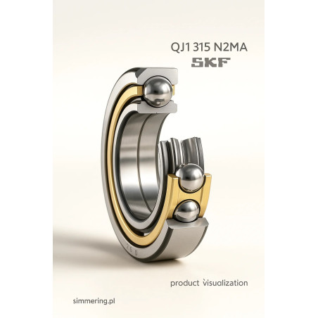 SKF QJ315 N2MA 75×160×37 mm Angular Contact Ball Bearing