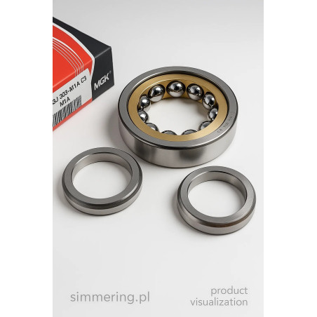 MGK QJ309 NMA C3 45x100x25 mm Four-Point Contact Ball Bearing