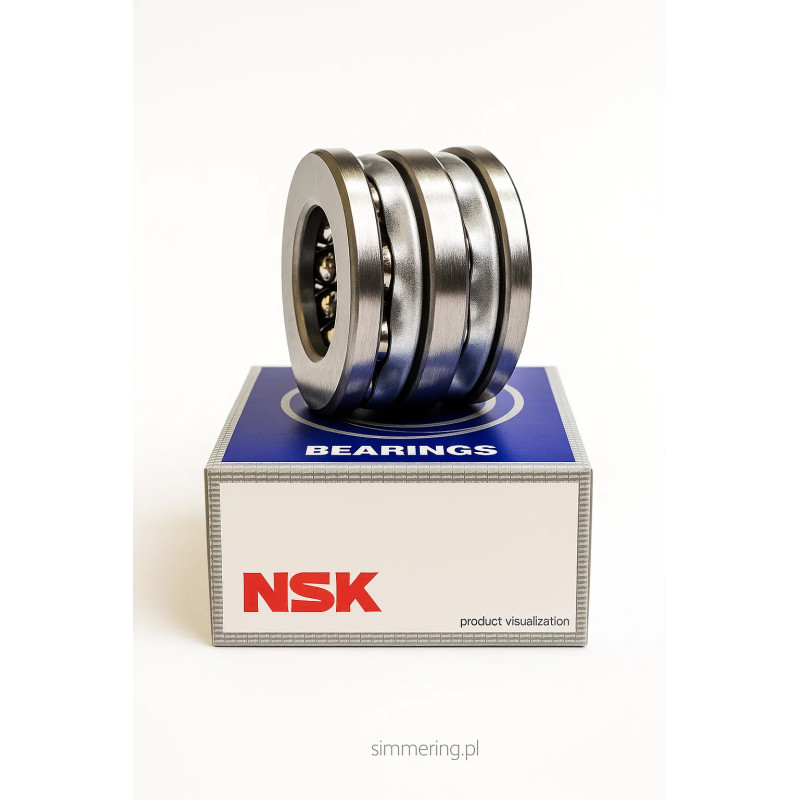 Łożysko kulkowe oporowe NSK 54309 U 45×90×62 mm