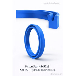 Uszczelnienie tłoka 45x57x6 K21 PU – uszczelniacz hydrauliczny