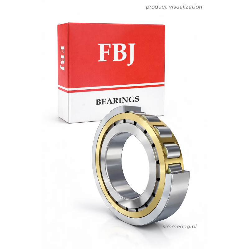 NJ 308 EM C3 FBJ 40x90x23 Cylindrical Roller Bearing