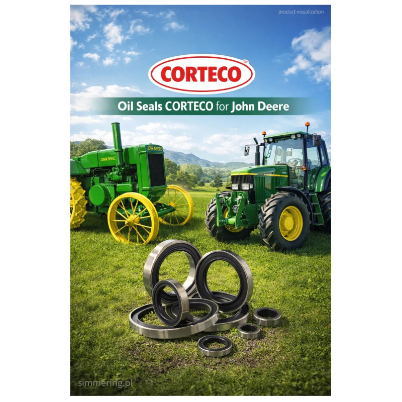 Uszczelniacz CORTECO 12013698 NBR BASLDRWX7 Simmerring 38x52x7 – Uszczelniacz wału, piasty i przekładni DEUTZ-FAHR, JOHN DEERE