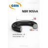 Oring 123,2x6,99 NBR 90 ShA – uszczelnienie techniczne