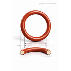 Oring 9x2,5 MVQ 70 ShA - Silikonowy O-ring