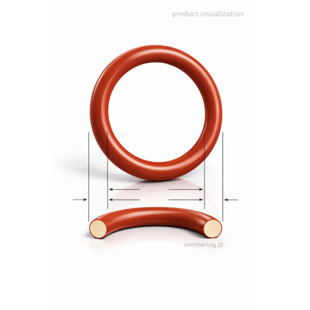 Oring 9x2,5 MVQ 70 ShA - Silikonowy O-ring