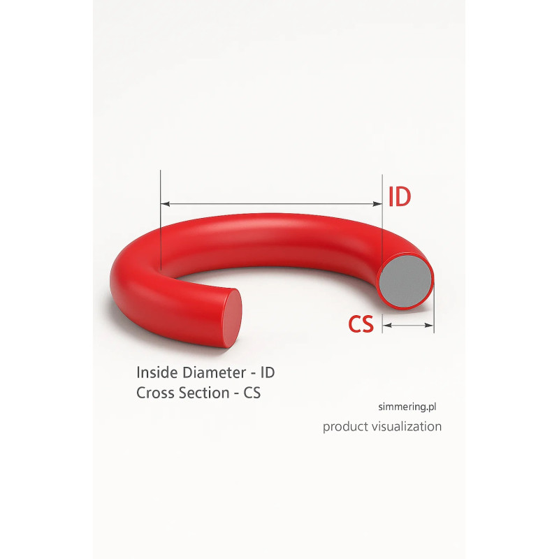 Oring 95x3 MVQ 70 ShA - Silikonowy