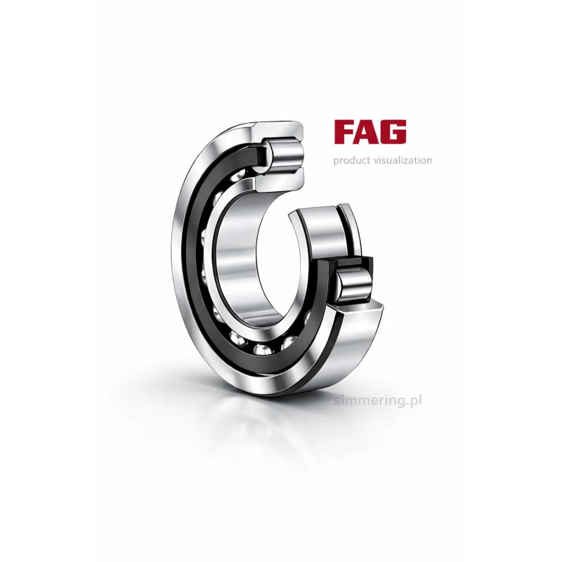Cylindrical Roller Bearing NJ 205 TVP2 FAG - Single Row with Polyamide Cage