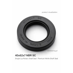 40x62x7 NBR SC Radial Oil Seal | Single Lip Rotary Shaft Seal