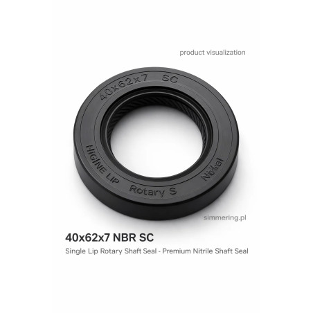 40x62x7 NBR SC Radial Oil Seal | Single Lip Rotary Shaft Seal