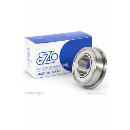 F 604 ZZ EZO 4x12x4 Deep Groove Ball Bearing Flanged