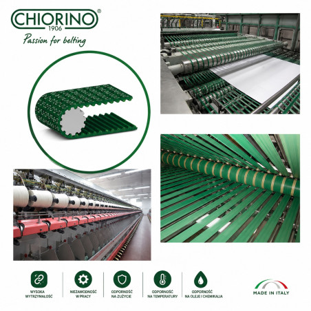 CHIORINO 2M12 U0 V10 conveyor belt industrial transport belt
