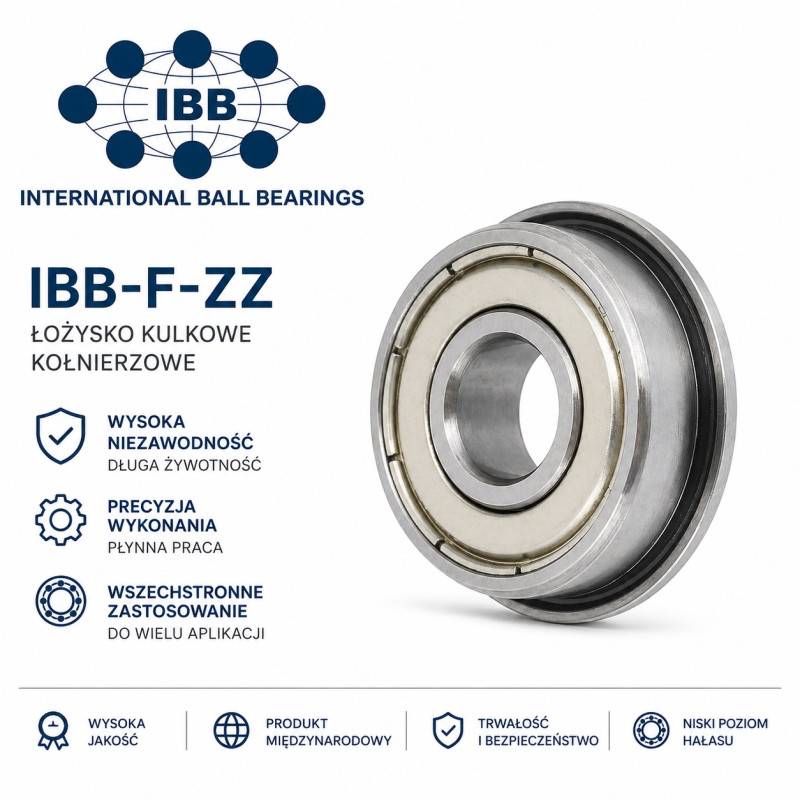 IBB F606 ZZ 6x17x6 łożysko kulkowe z kołnierzem