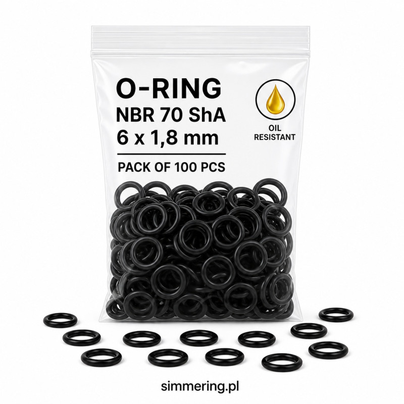 Oring NBR 70 ShA 6x1,8
