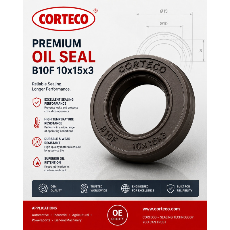 CORTECO 01002259 NBR B10F 10x15x3