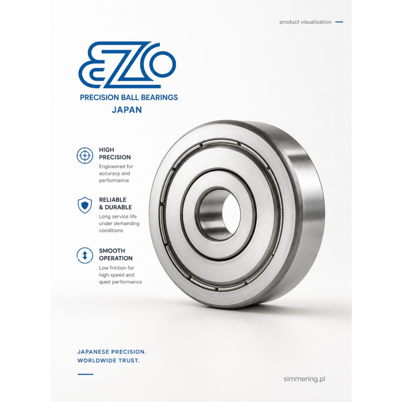 Łożysko kulkowe zwykłe 695 ZZ W5 EZO - 5x13x4 mm - z uszczelnieniem metalowym