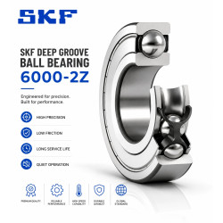 6000-2Z SKF 10x26x8 Łożysko Kulkowe Zwykłe
