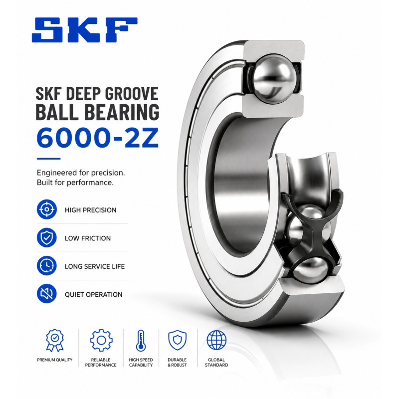 6000-2Z SKF 10x26x8 Łożysko Kulkowe Zwykłe