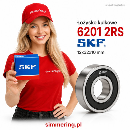 SKF 6201 2RS Łożysko kulkowe zwykłe 12x32x10