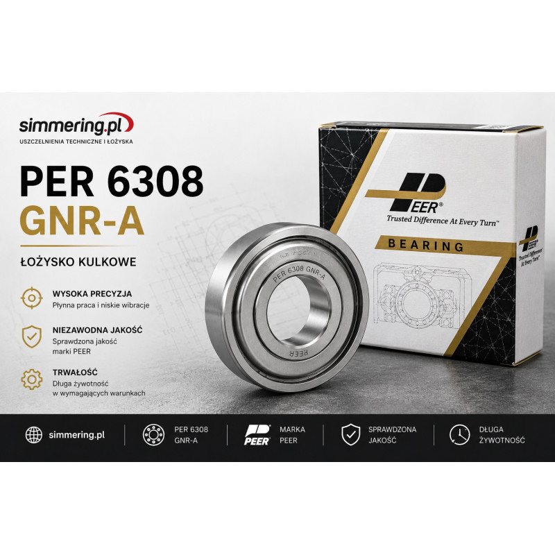 PER 6308 GNR-A PEER 35x90x23 Deep Groove Ball Bearing