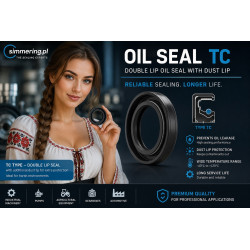 Rotary Shaft Seal 12.7x28.57x6.35 NBR AO Double Lip Oil Seal