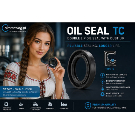Rotary Shaft Seal 12.7x28.57x6.35 NBR AO Double Lip Oil Seal
