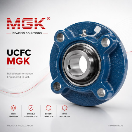 UCFC 212 MGK Zespół Łożyskowy Kołnierzowy Okrągły 60 mm