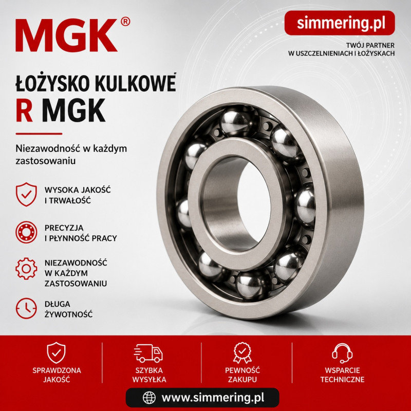 R 6 MGK Open Ball Bearing - Deep Groove | 3/8" x 7/8" x 9/32" (9.525x22.225x7.14 mm)