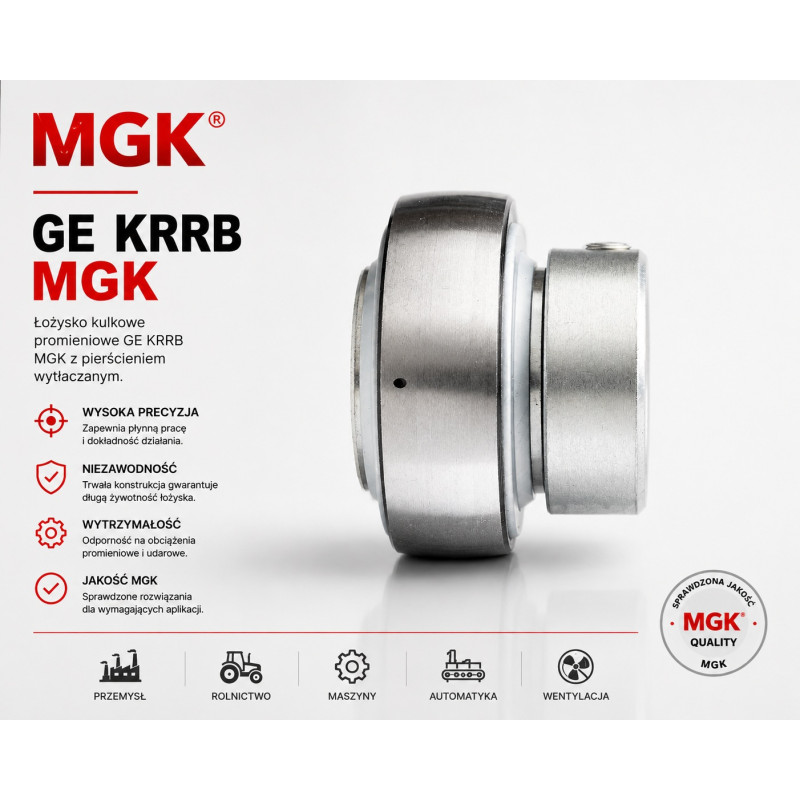 GE 25 KRRB MGK 25x52x44.4 Radial Insert Ball Bearing