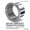 INA EGF 10090 E40 Y 10x12x9 mm Flanged Plain Bushing