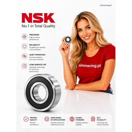 NSK 6005 2RS Deep Groove Ball Bearing 25x47x12 mm