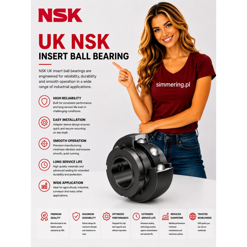 UK212 NSK 55x110x38 Insert Ball Bearing