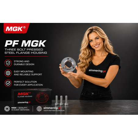 PF 205 MGK Oprawa blaszana kołnierzowa 3-otworowa