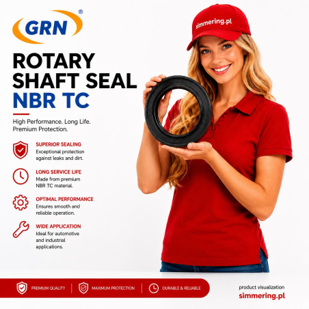 48x90x10 NBR TC Double Lip Rotary Shaft Seal