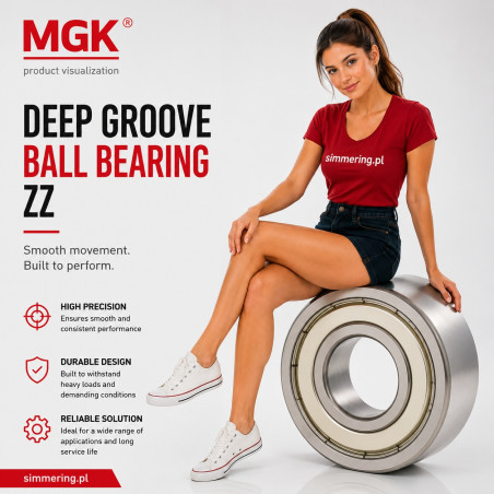 SS 608 ZZ MGK Stainless Steel Ball Bearing 8x22x7