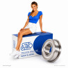 F 608 ZZ EZO 8x22x7 Deep Groove Ball Bearing Flanged