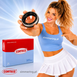 Uszczelniacz CORTECO 12019199 FPM RWDR-KASSETTE Simmerring RWDR-K7 - Pierścień uszczelniający 70x95x13/14,5 mm