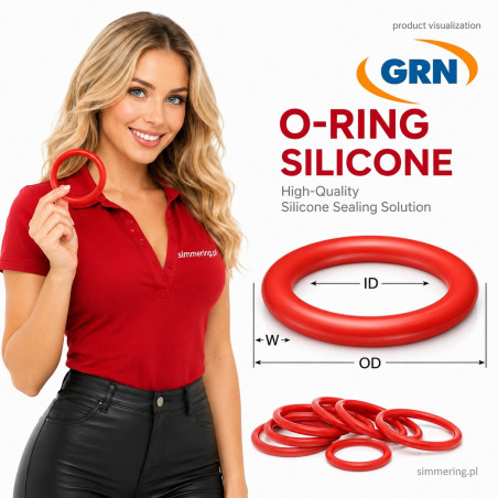 Oring 84x3 MVQ 70 ShA - Silikonowy O-ring