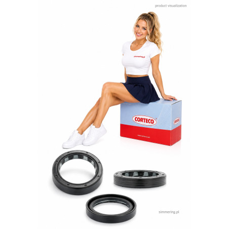 Rotary Shaft Seal CORTECO 01034061 ACM BAAT1SLRDX7 Oil Seal 28x38x7 for Differential, Transmission, and Transfer Case