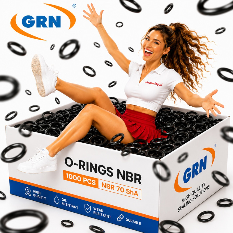 Oring NBR 9,3x2,4 mm 70 ShA 1000 szt do zastosowań hurtowych