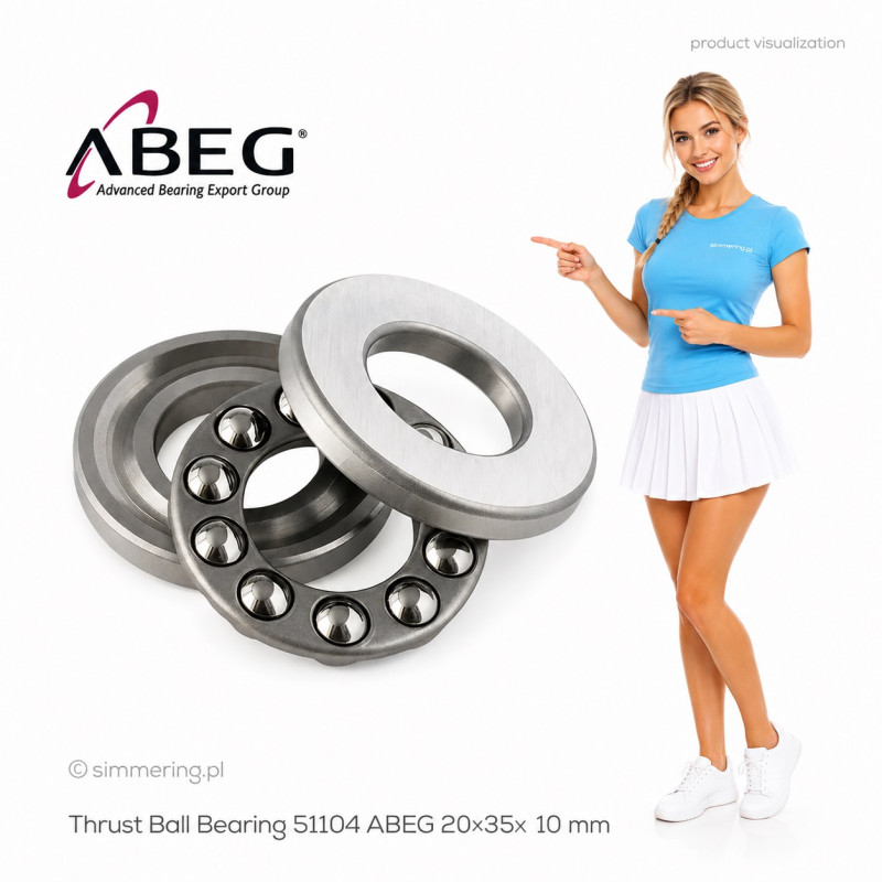 Łożysko Kulkowe Oporowe 51104 ABEG 20x35x10 mm