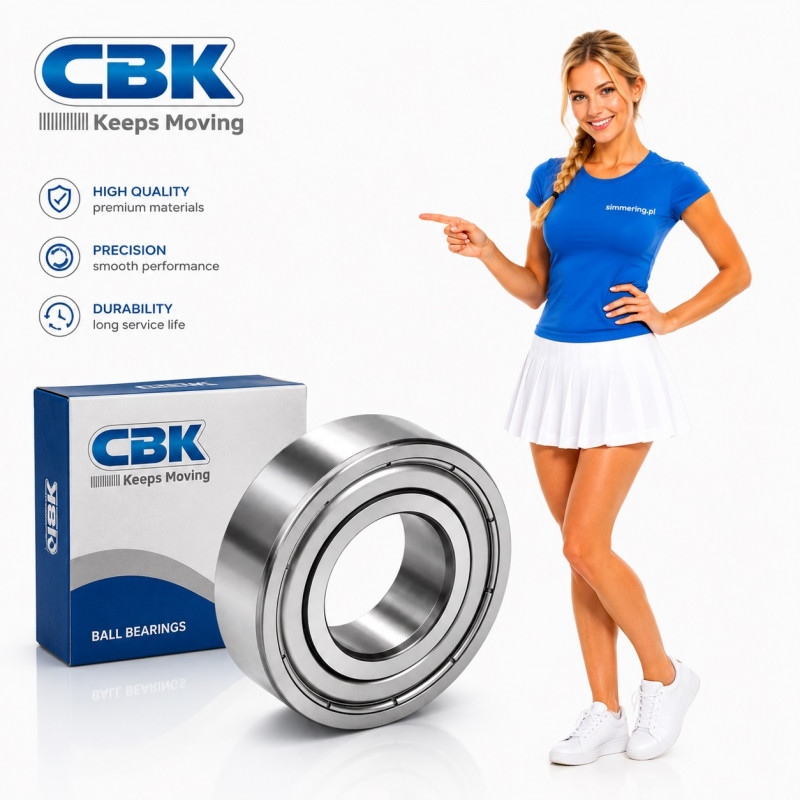 Łożysko kulkowe 6204 ZZ CBK 20x47x14 mm