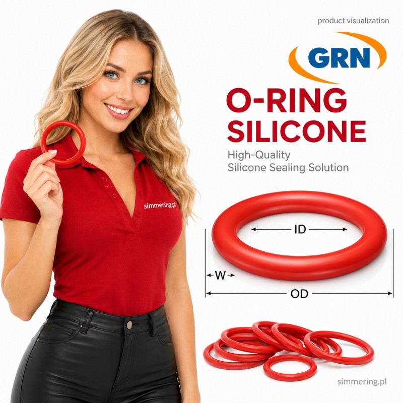 Oring MVQ Silikonowy 23x2,5 70 ShA (100 szt.) Pierścień Uszczelniający
