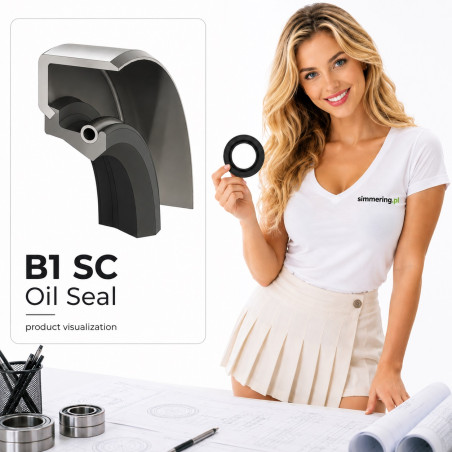 Uszczelniacz 80x110x10 B1 NBR - Simmerring Jednowargowy Olejowy Metalowy