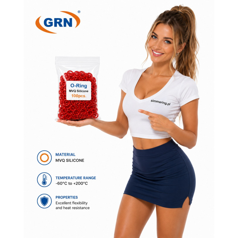Oring VMQ 5,28x1,78 MVQ 70 ShA - Silikonowy O-ring
