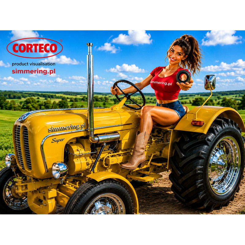 CORTECO 12019185B RWDR-KOMBI NBR Oil Seal 57x73/76x10/13.8 mm